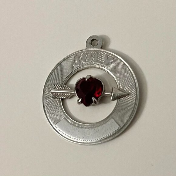Vintage Sterling Silver RJL July Brithstone Charm No Loop - Picture 12 of 12